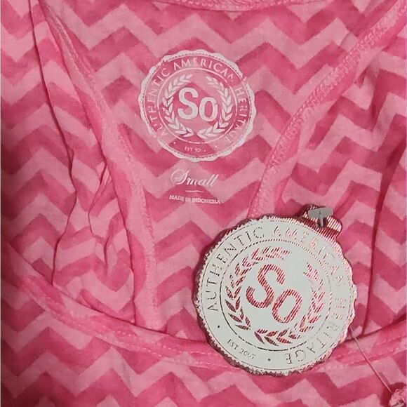 Hot Pink Herringbone Pattern Tank Top Small - Picture 3 of 4